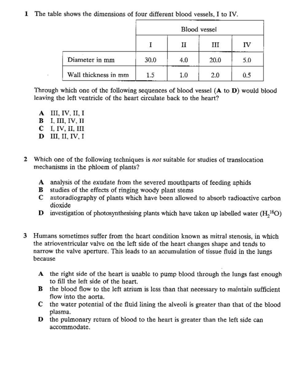 Solved 1 The table shows the dimensions of four different | Chegg.com