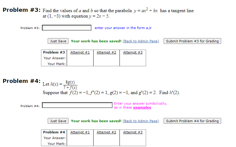 Solved Problem #3: Find The Values Of A And B So That The | Chegg.com