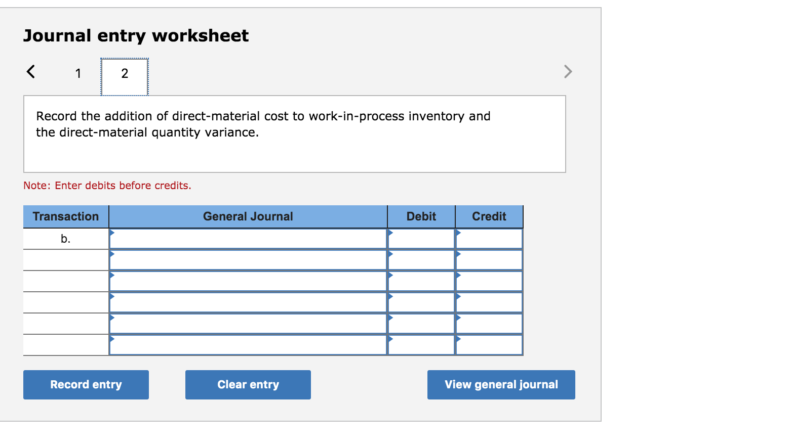 Solved Problem 1046 DirectMaterial Variances; Journal