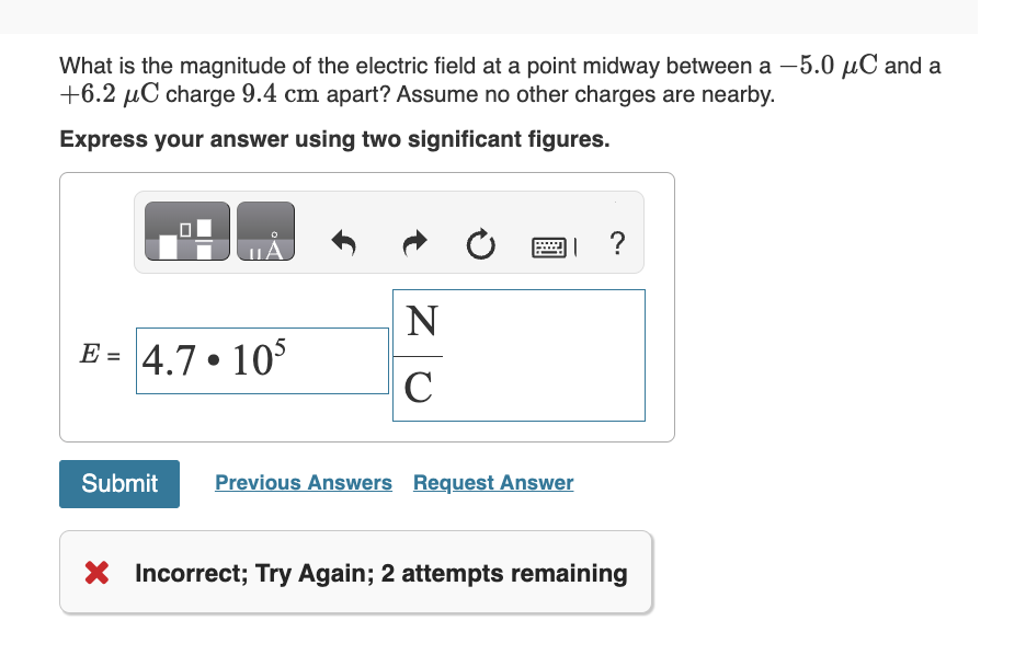 Solved What Is The Magnitude Of The Electric Field At A | Chegg.com