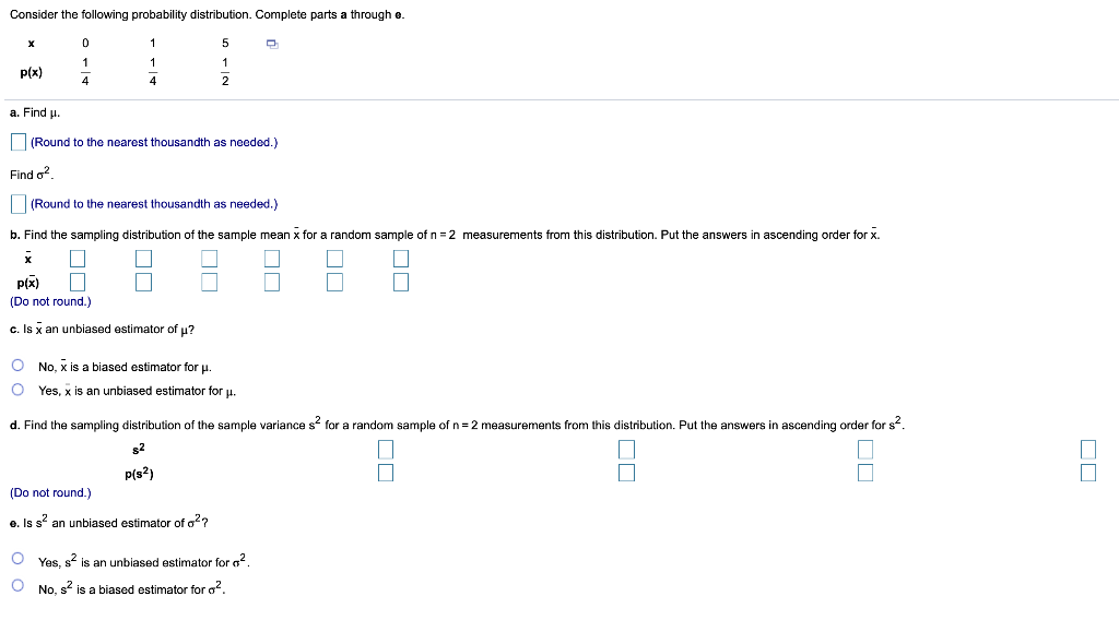 Solved Consider The Following Probability Distribution. | Chegg.com