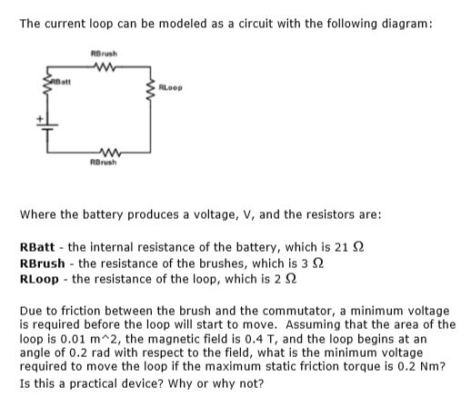 Solved A loop of wire can be used to make a basic electric | Chegg.com
