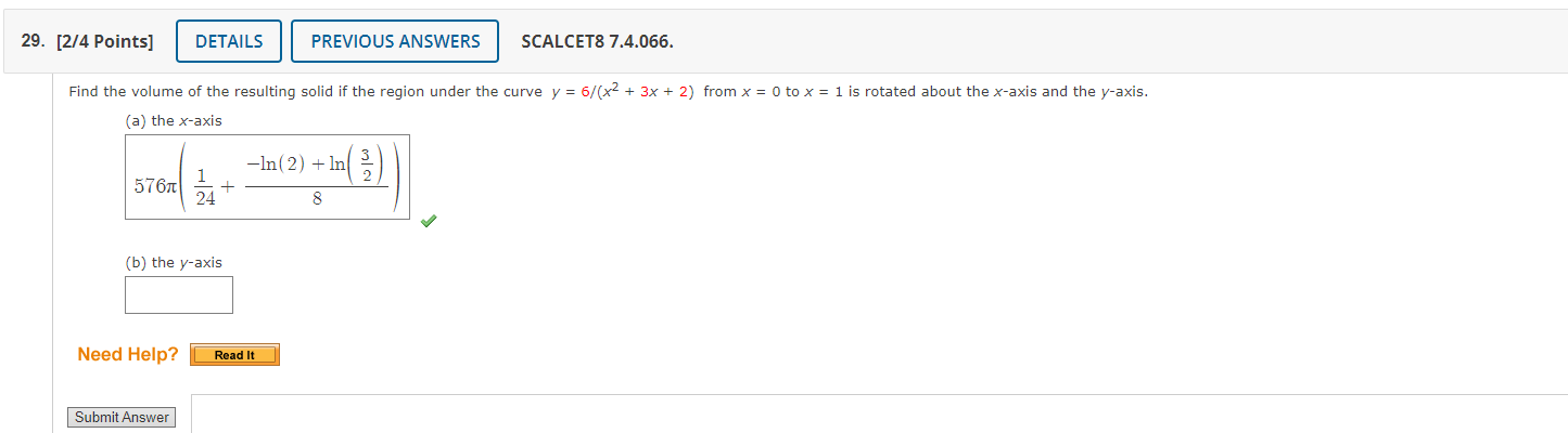 Solved 29. [2/4 Points] DETAILS PREVIOUS ANSWERS SCALCET8 | Chegg.com