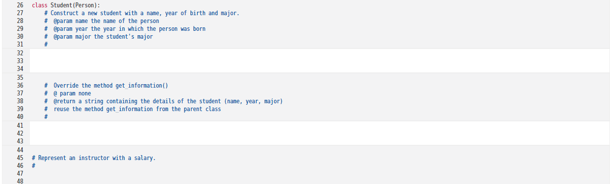 Solved The superclass Person has two subclasses, Student and | Chegg.com
