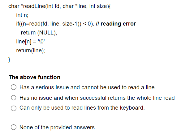 Solved The above function Has a serious issue and cannot be | Chegg.com