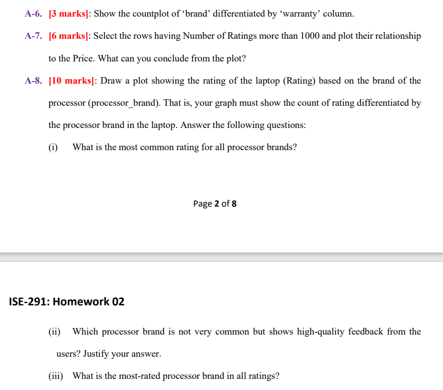 Solved B 4. 6 marks Handling NaN values Drop all columns