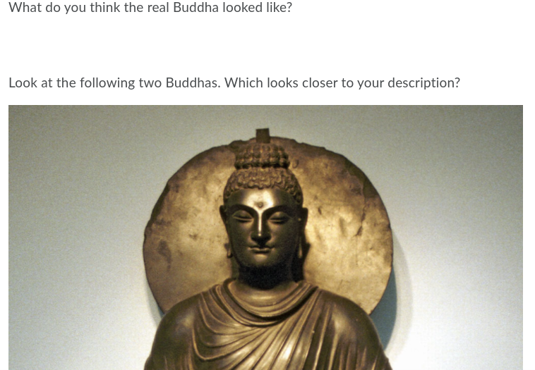 Solved What do you think the real Buddha looked like? Look