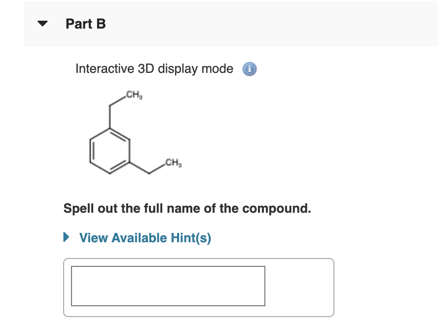 Solved Part A Interactive 3D display mode Br Br Spell out | Chegg.com