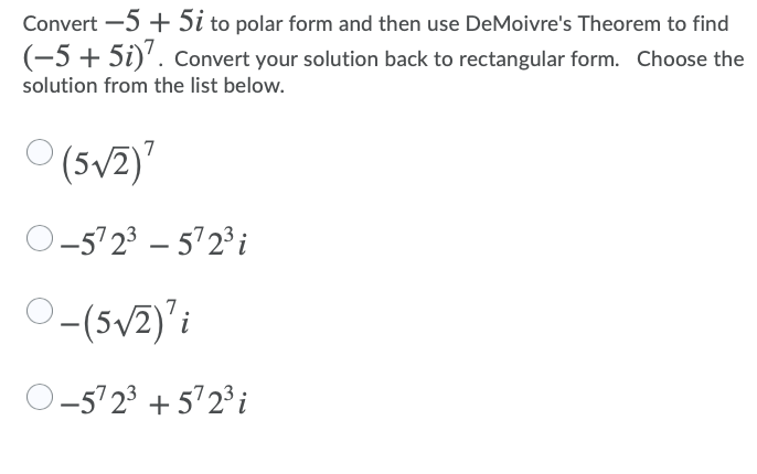 5 5I In Polar Form – Complex number calculator – BNZPIB