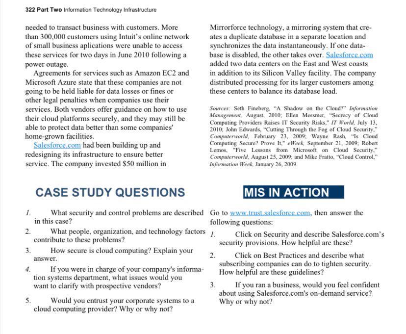 Solved Chapter 8 Securing Information Systems 321 | Chegg.com