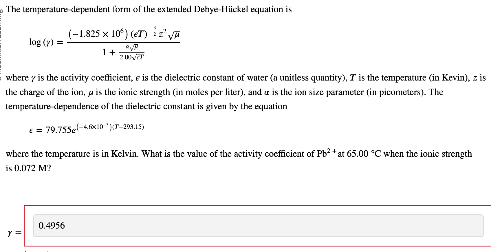 Solved The Temperature-dependent Form Of The Extended | Chegg.com