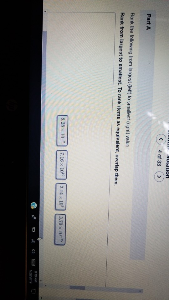 Solved 4 Of 33 Part A Rank The Following From Largest (left) | Chegg.com