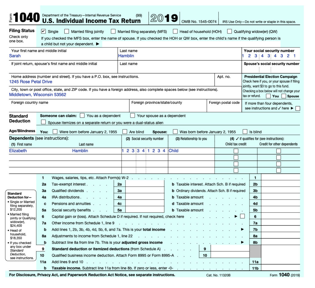 Solved Tax Return-Individual Number Two (after Chapter 5) | Chegg.com