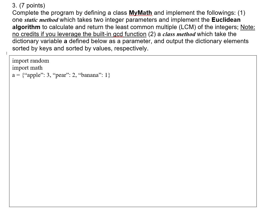 Solved Please help! Python Programming question. Complete | Chegg.com