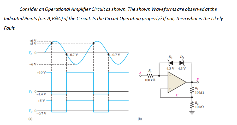 Solved Consider an Operational Amplifier Circuit as shown. | Chegg.com