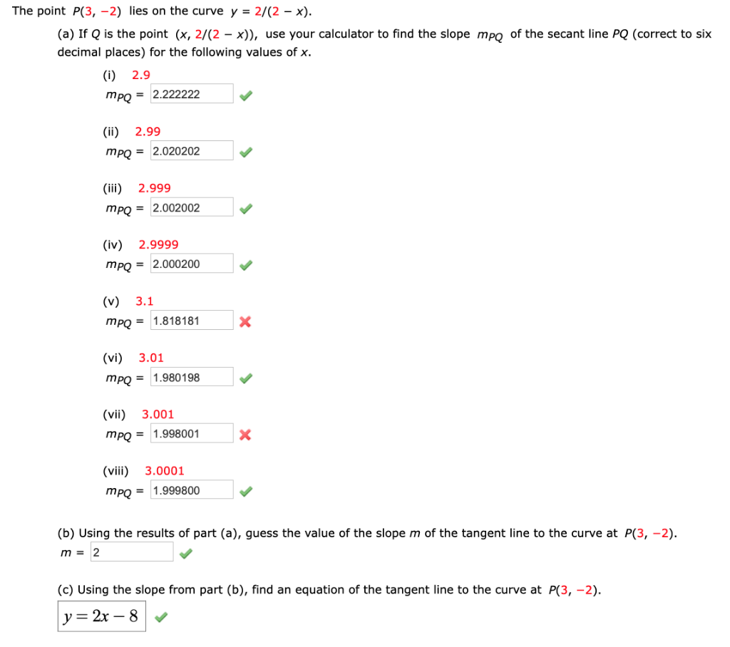 Solved The Point P 3 2 Lies On The Curve Y 2 2 X Chegg Com