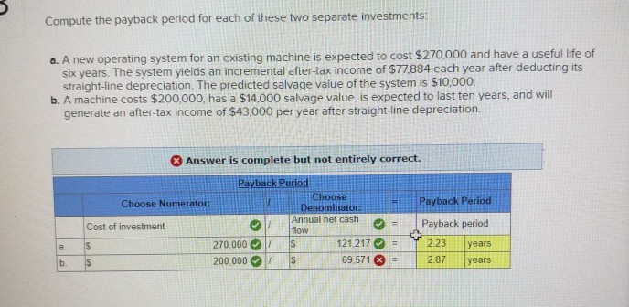 Solved Compute The Payback Period For Each Of These Two | Chegg.com