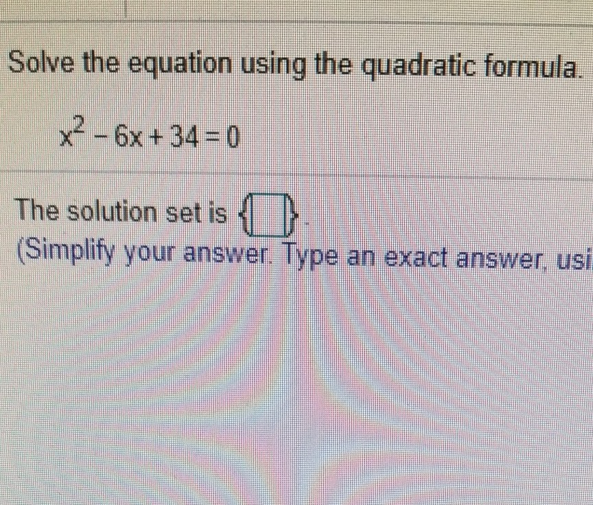 Solved Solve The Quadratic Equation By Completing The Squ