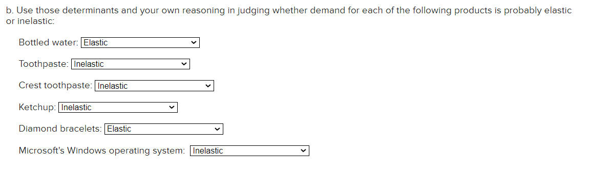 Solved b. Use those determinants and your own reasoning in | Chegg.com