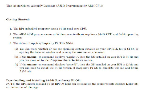 This lab introduces Assembly Language (ASM) | Chegg.com