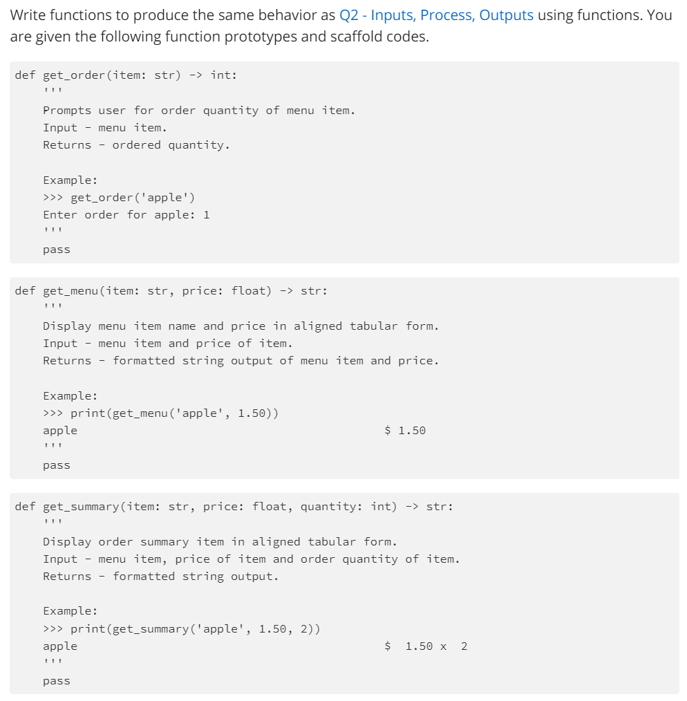 Solved Python3 is to be used. A scaffold is provided and so | Chegg.com