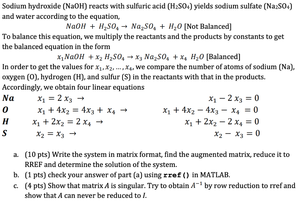 Solved Sodium Hydroxide NaOH Reacts With Sulfuric Acid Chegg Com   PhpJWnsBC 