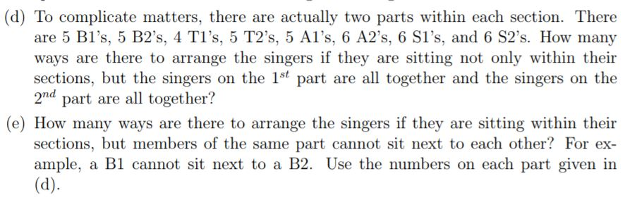 2. The director of a choral group decided that at | Chegg.com