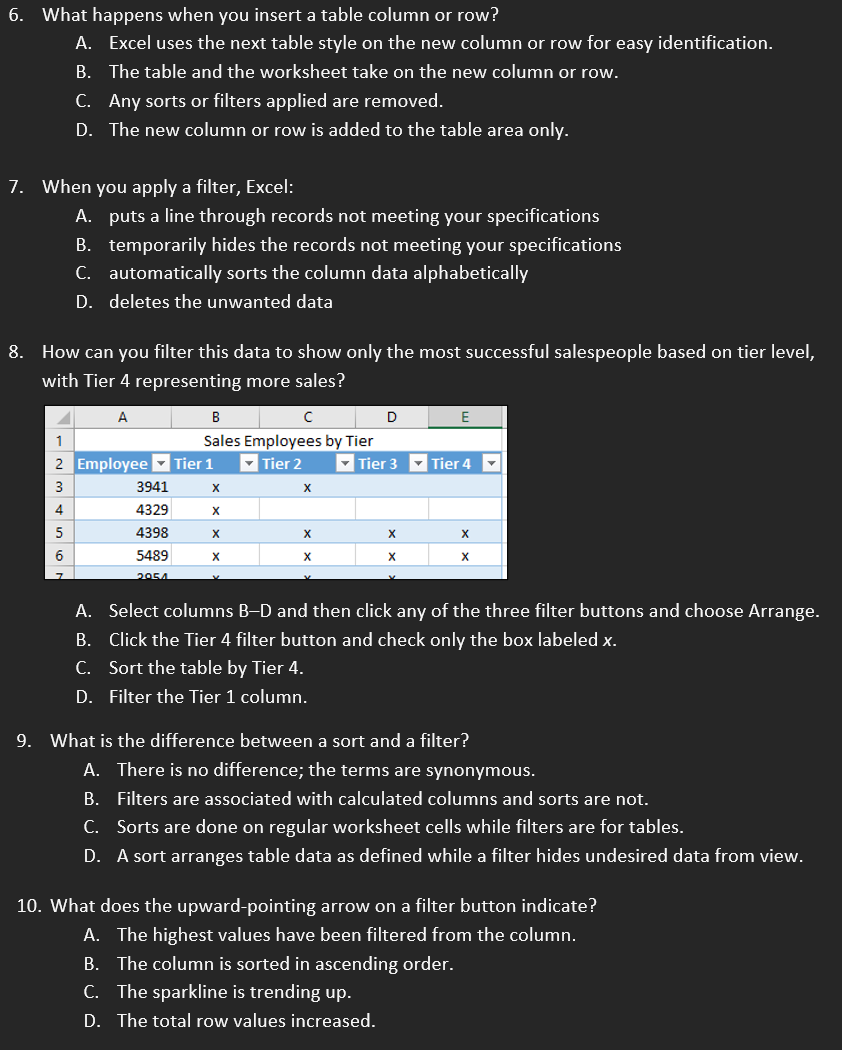 Solved 6. What happens when you insert a table column or Chegg