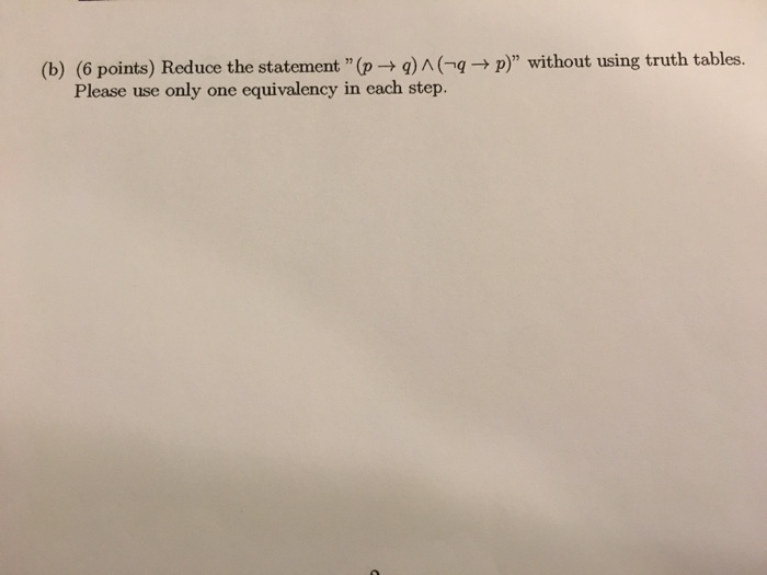 Solved (6 points) Reduce the statement 