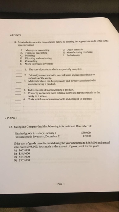 1. Managerial accounting information is generally | Chegg.com