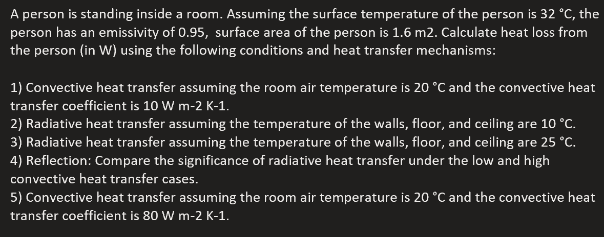 Solved A person is standing inside a room. Assuming the | Chegg.com