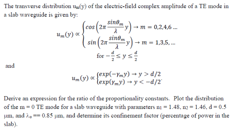 The Transverse Distribution Um Y Of The Electric Chegg Com