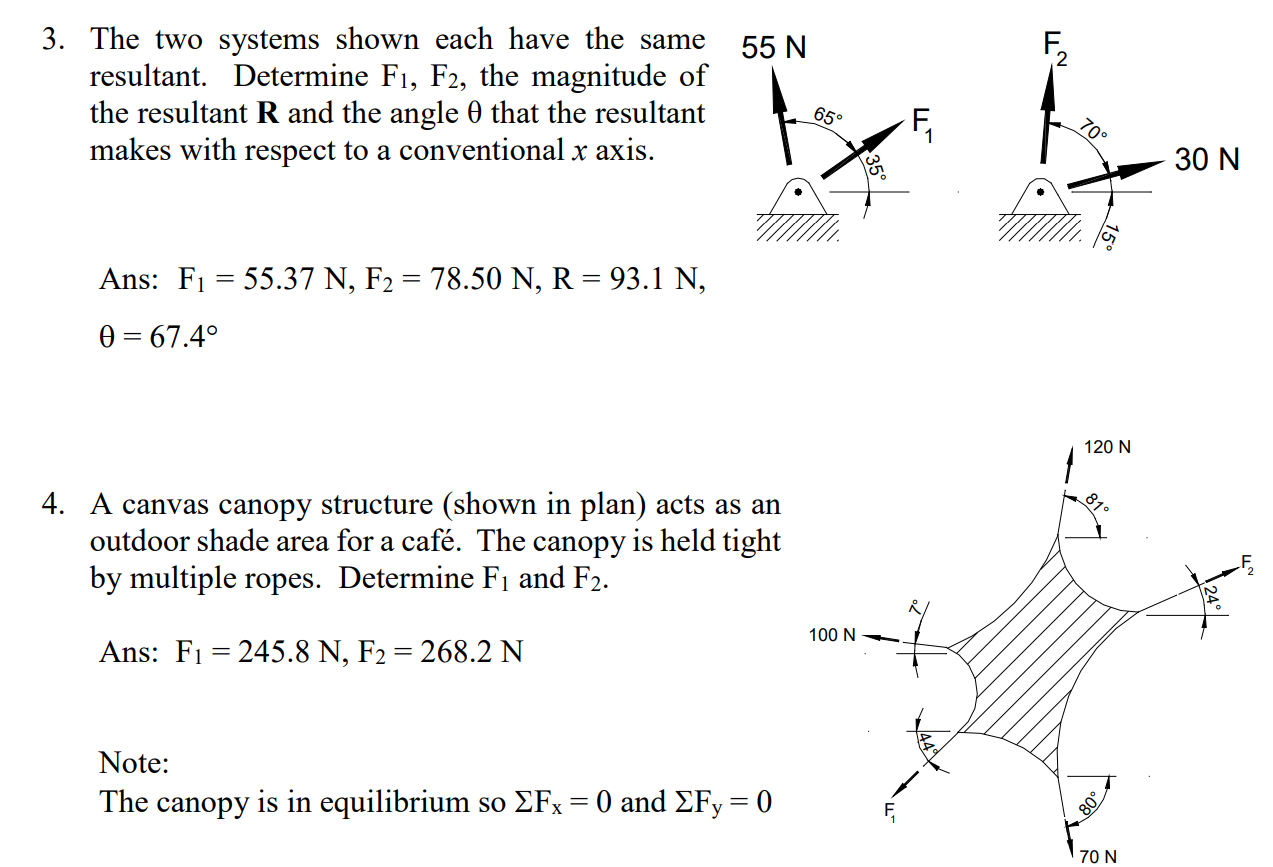 Solved 55 N E 2 3. The two systems shown each have the same | Chegg.com
