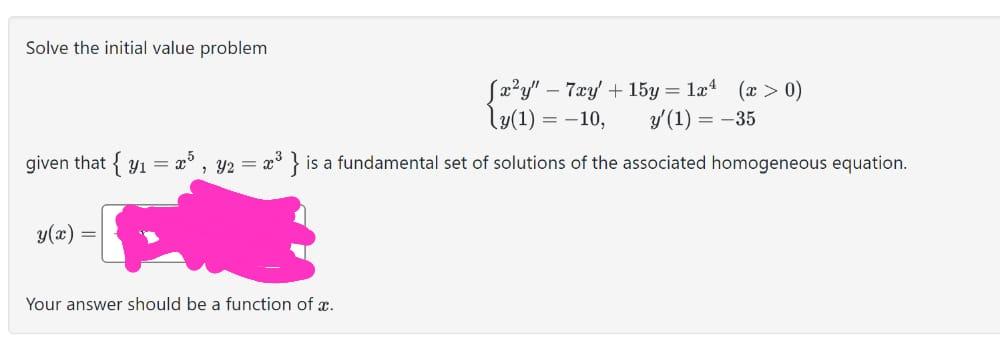 Solved Solve the initial value problem | Chegg.com
