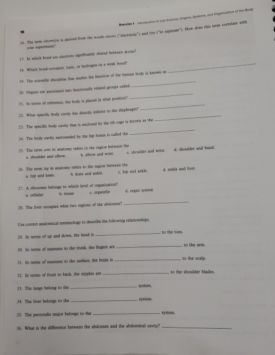 Solved Exercise 1 Review Name Lab time section:- Date:- | Chegg.com