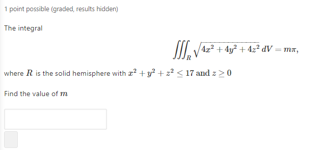 Solved 1 Point Possible (graded, Results Hidden) The | Chegg.com