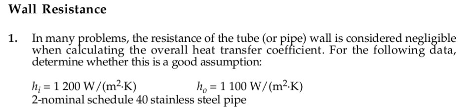 Solved Wall Resistance In many problems, the resistance of | Chegg.com