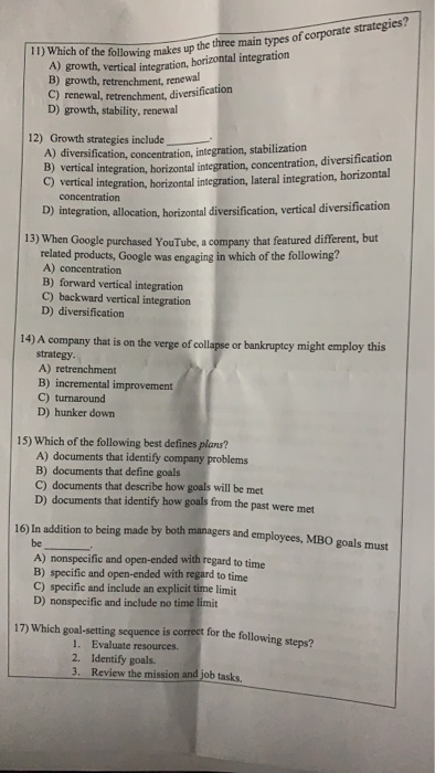 Solved 1) The primary job of a manager is to A) make | Chegg.com