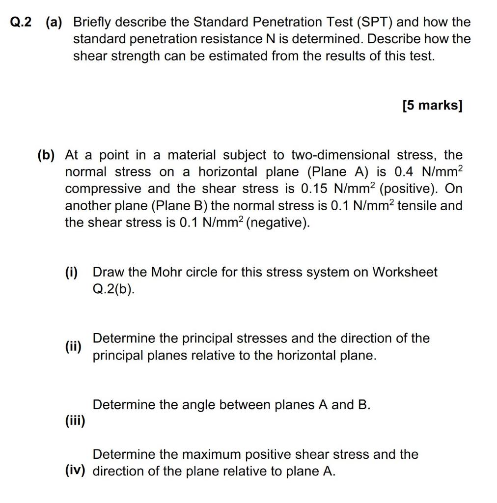 Solved (a) Briefly describe the Standard Test