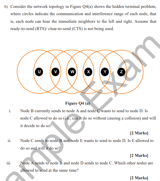 Solved B) Consider The Network Topology In Figure Q4(a) | Chegg.com