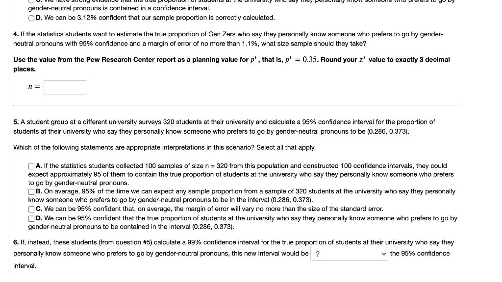 Solved (7 points) He/She/Them - According to a recent | Chegg.com