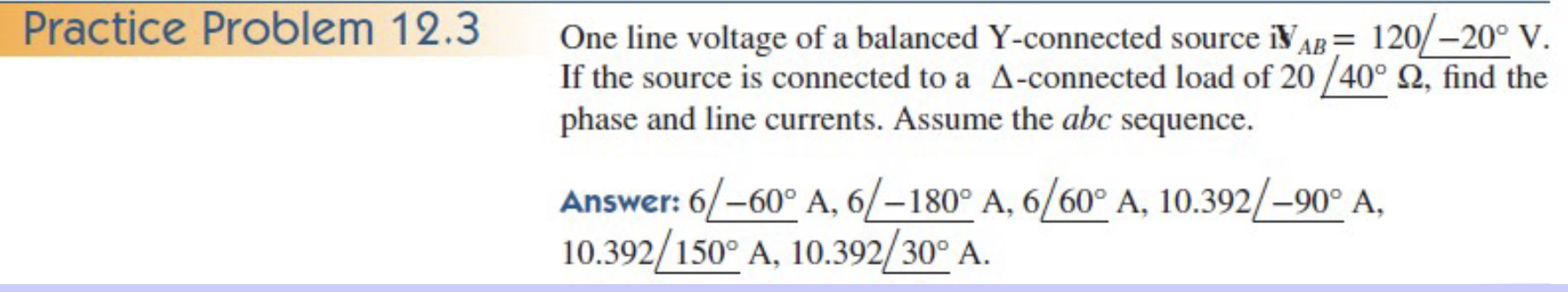 Solved One line voltage of a balanced Y-connected source | Chegg.com