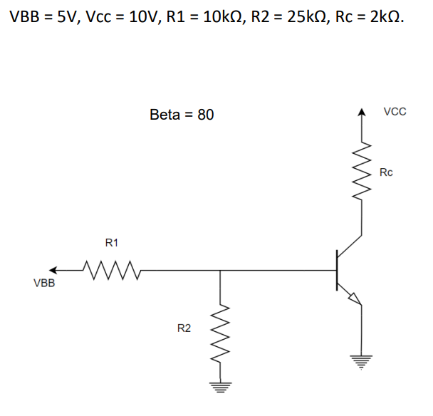 Solved What is the mode of operation BJT transistor below?