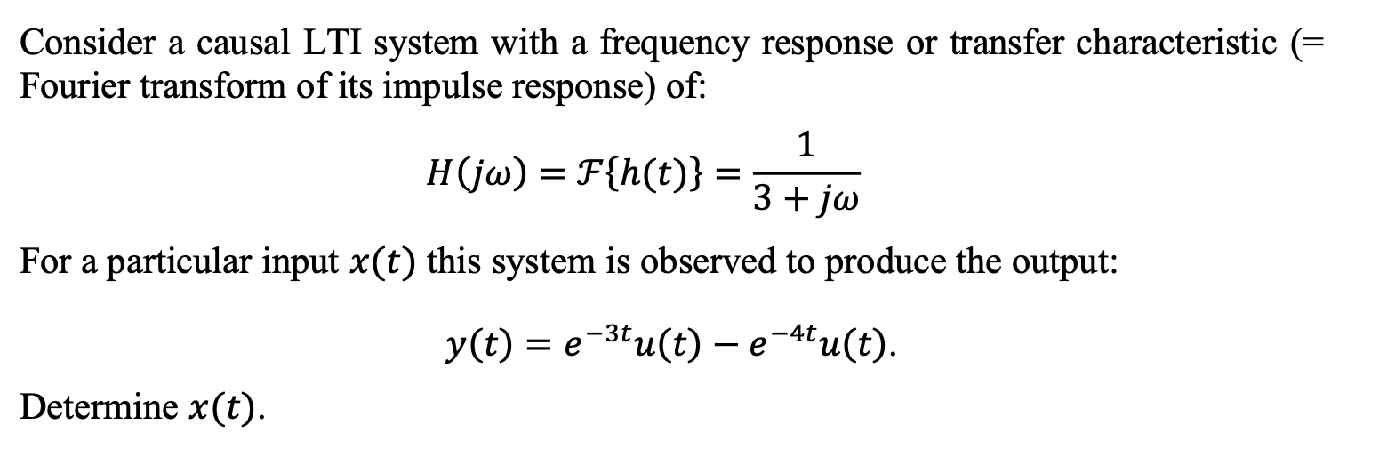 Solved Consider A Causal Lti System With A Frequency