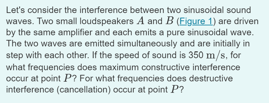 Let's consider the interference between two | Chegg.com