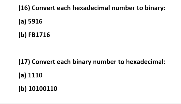 convert hexadecimal (7cf) 16 into binary number