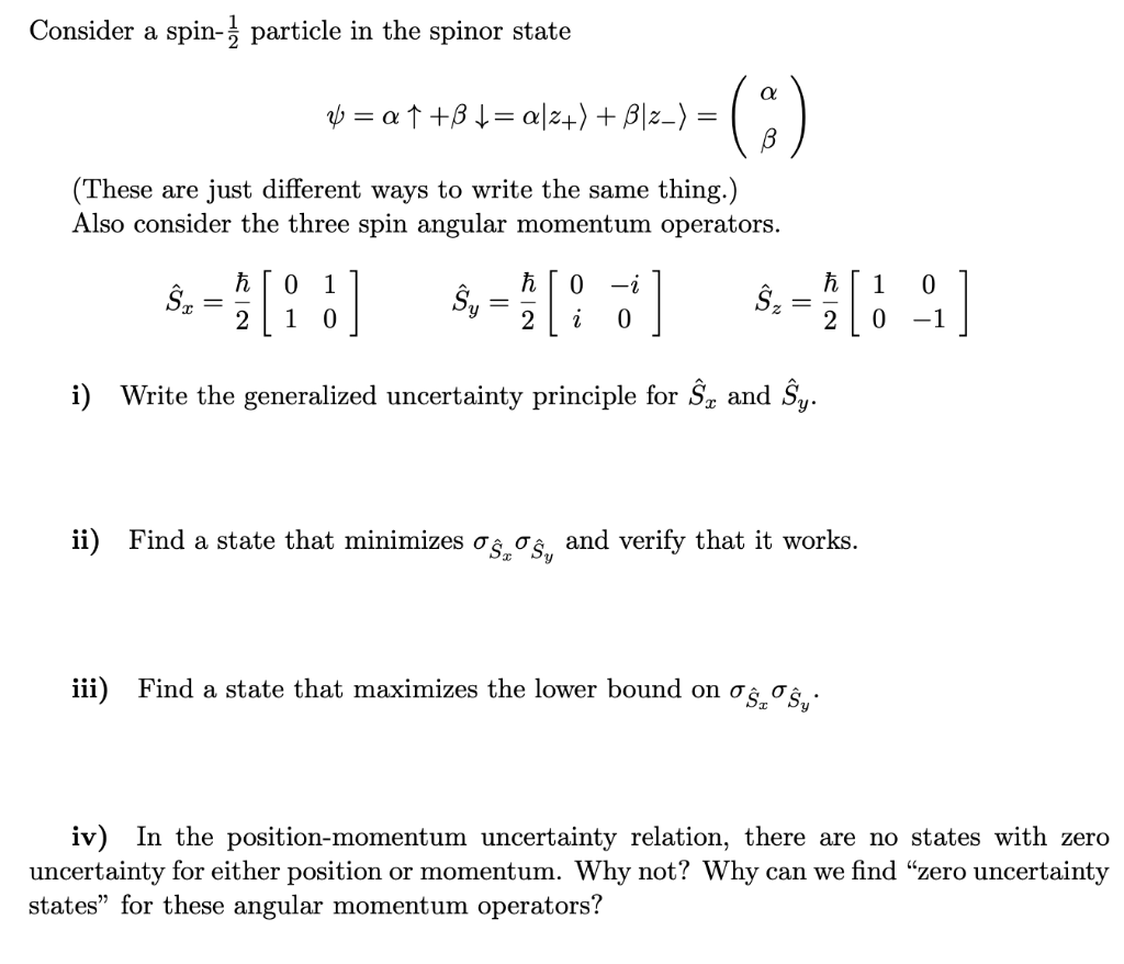 Solved QUANTUM MECHANICS Please Answer In Your Own Work. | Chegg.com