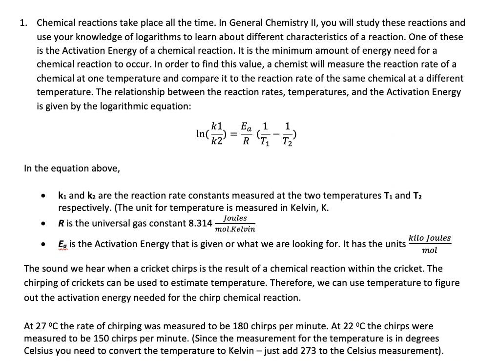 Chemical reactions take place all the time. In | Chegg.com