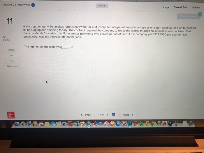 Solved Chapter 2 Homework Saved Help Save &Exit Submit A | Chegg.com