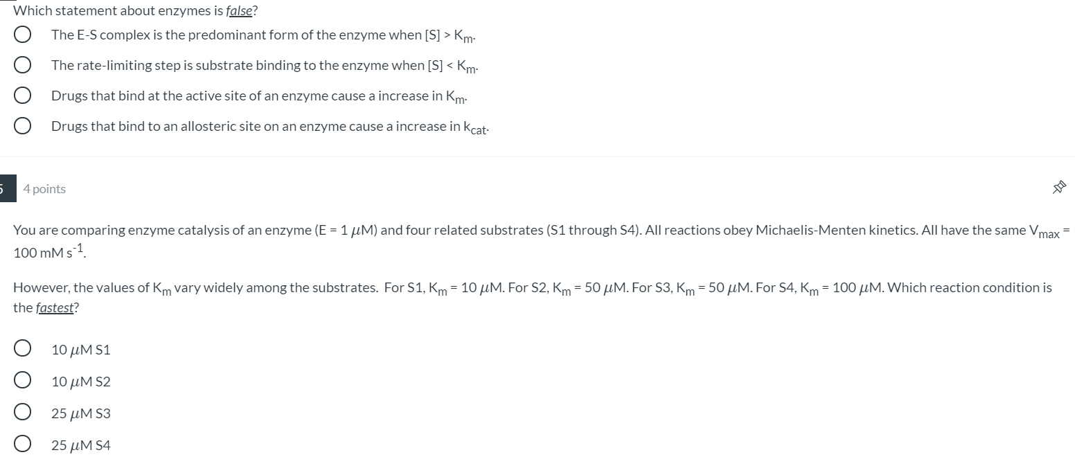 Solved Which statement about enzymes is false? The ES